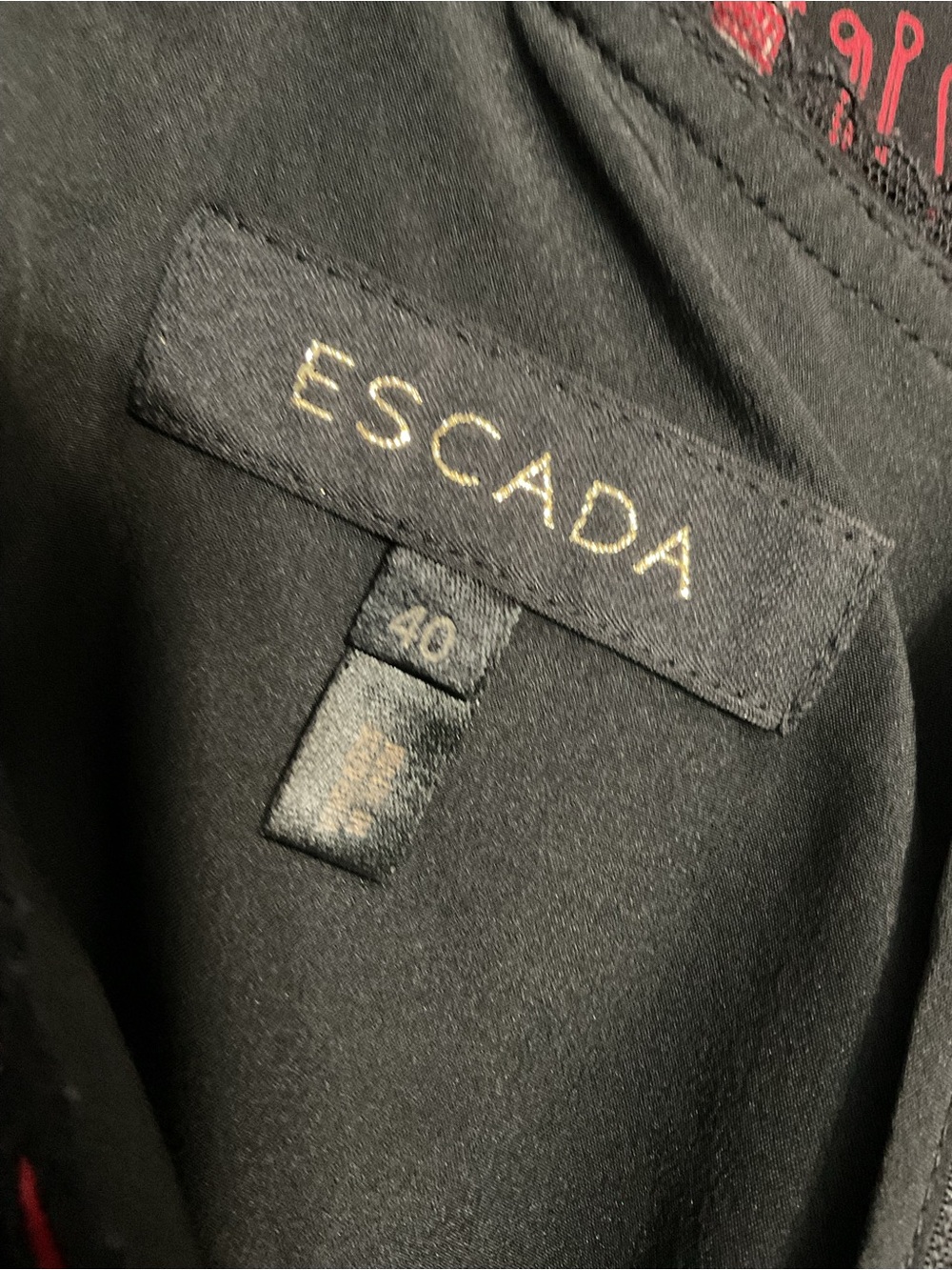 Escada Silk Dress Novelty Print EU Size 40 - Picture 7 of 8